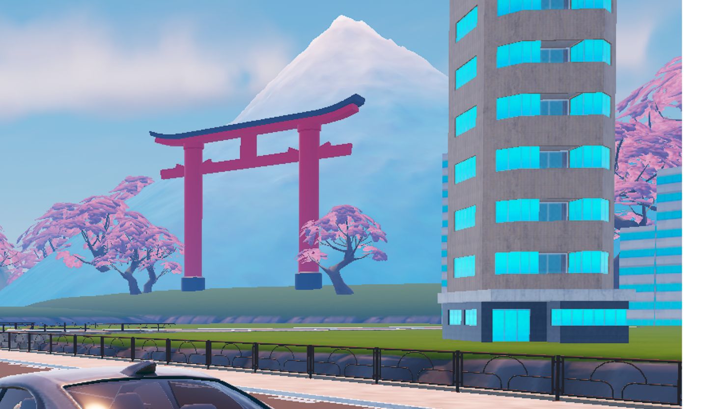 富士山と厳島神社の画像